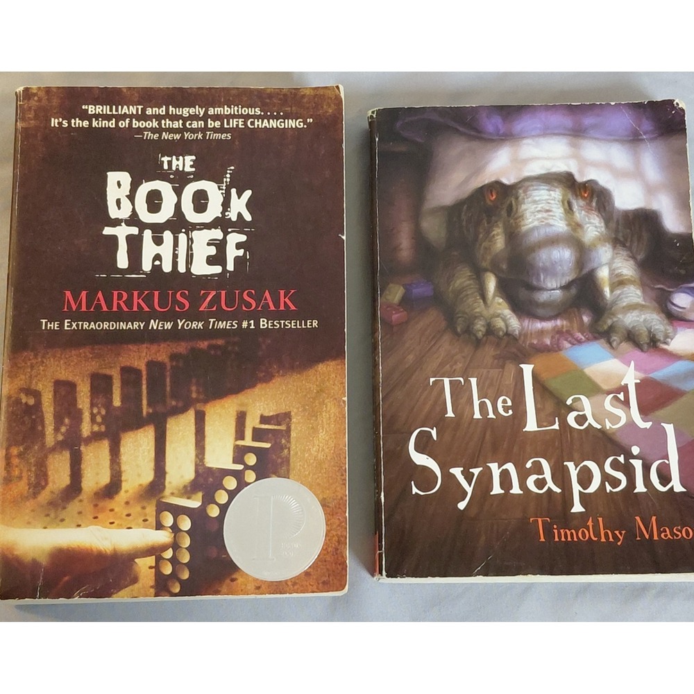 The Book Thief Markus Zusak + The Last Synapsid Timothy Mason Paperback Lot 2